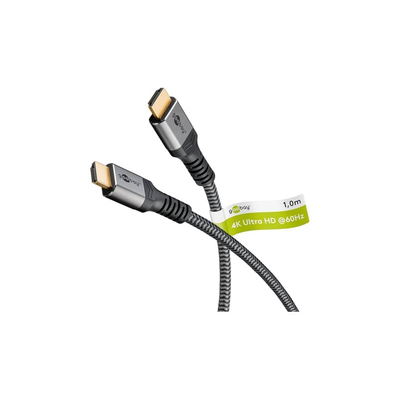 Goobay High Speed HDMI Cable with Ethernet 1m Grå Goobay High Speed HDMI Cable with Ethernet 1m Grå